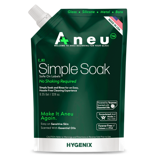 Aneu Simple Soak packaging on a white background