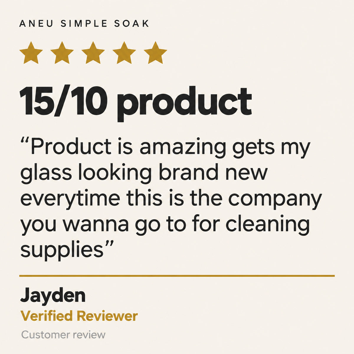 Customer review artwork