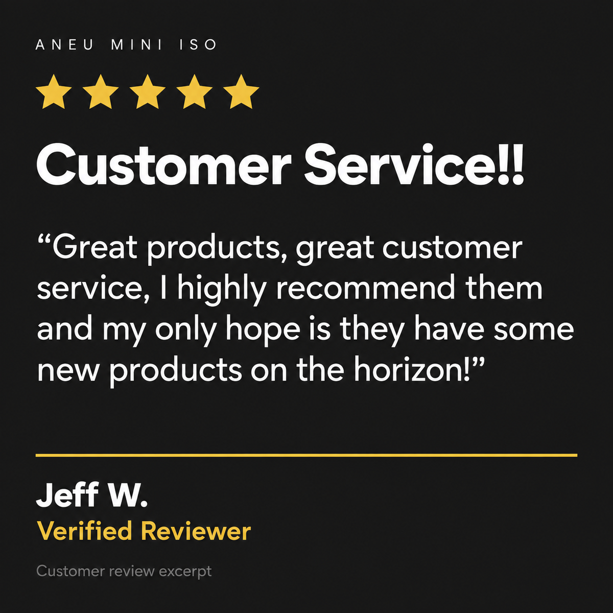 Customer review artwork