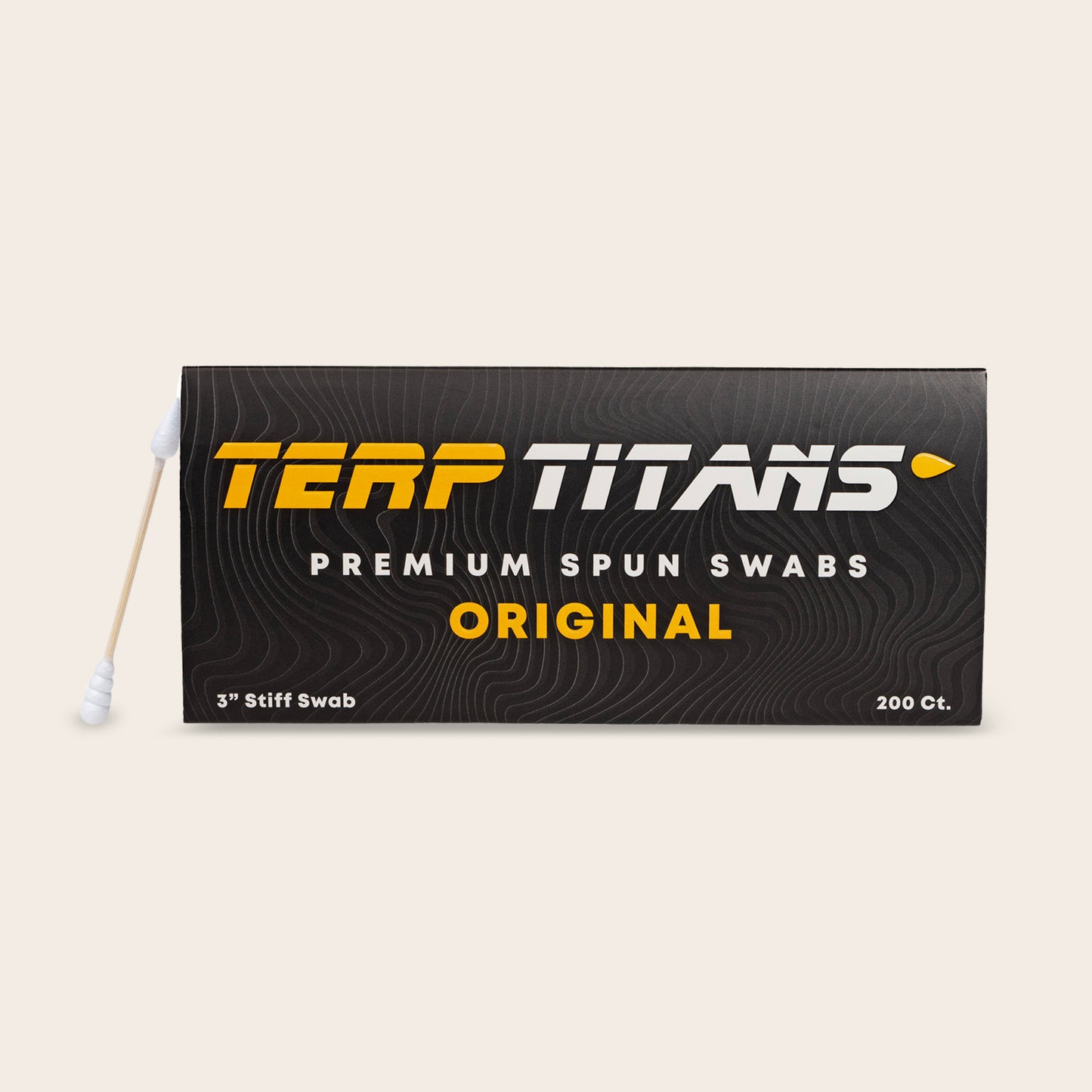 Terp Titans Original Stiff Bamboo cotton swab for cleaning quartz bangers and bong accessories such as slides and bowls.