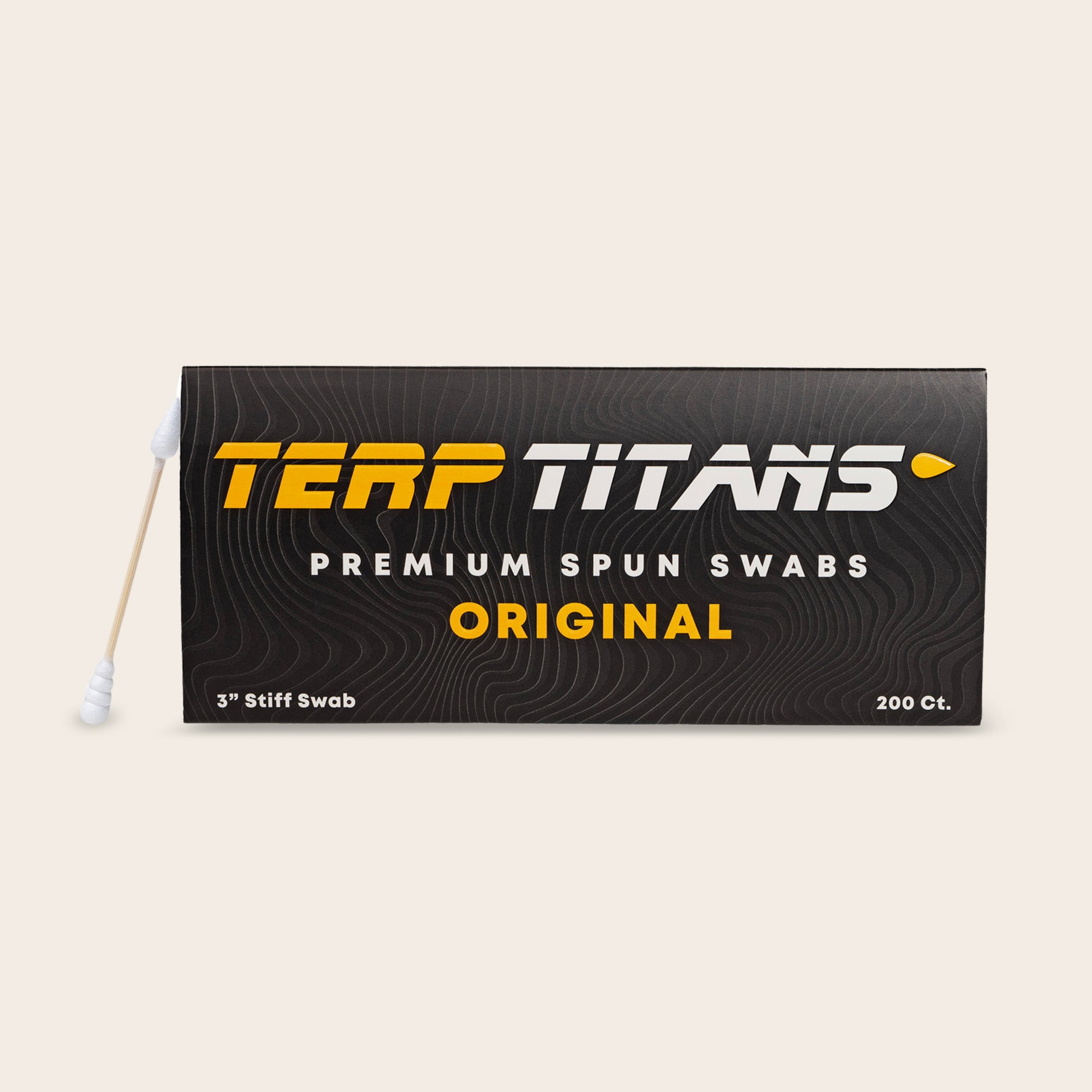 Terp Titans Original Stiff Bamboo cotton swab for cleaning quartz bangers and bong accessories such as slides and bowls.