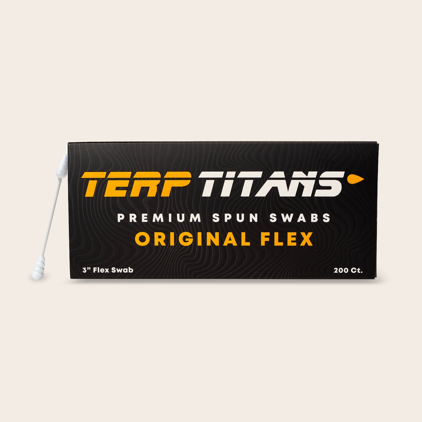 Original Flex by Terp Titans is the ideal all around cotton swab. It works well for cleaning but it has the added functionality of being flexible so it can access harder to reach areas. Cotton is spun on one end to a fine tip and ribbed with sections on the other end for maximum absorption. 
